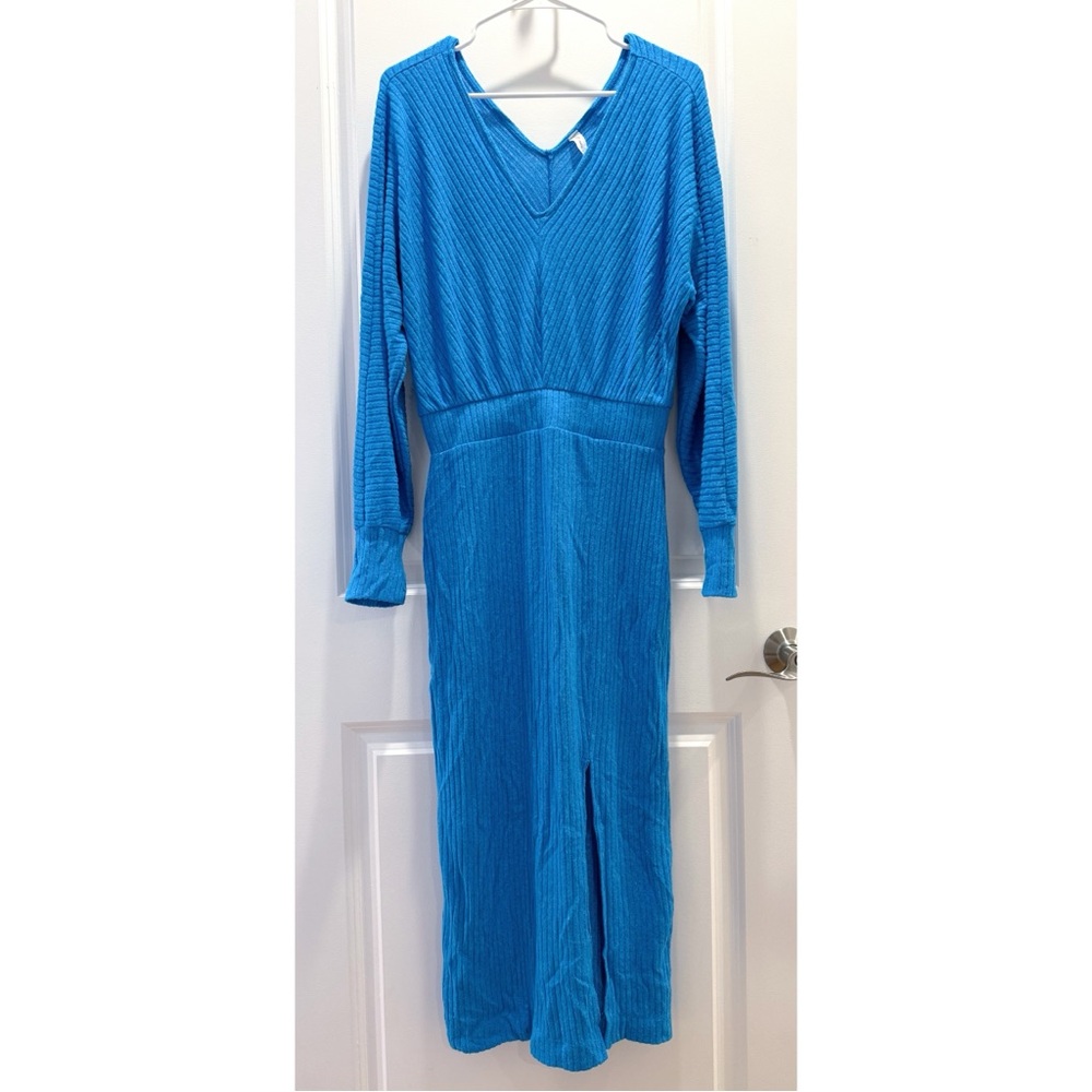 Vibrant Blue Sweater Dress